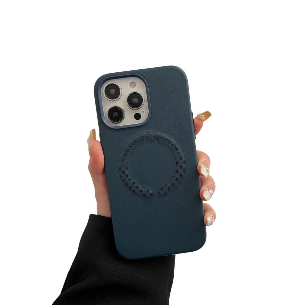 Magnetic MagSafe Leather Protective Case for iPhone
