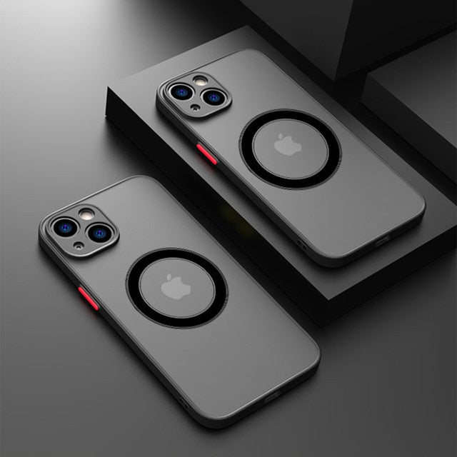 MagSafe Shockproof Armour Matte Case for Apple iPhone 13, 14, 15 and 16