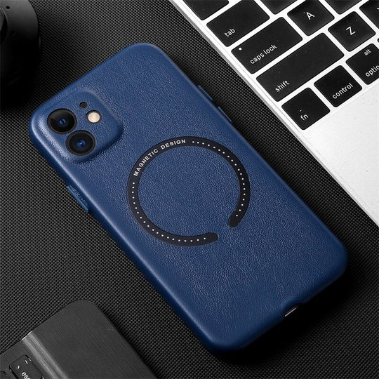 MagSafe Leather Case for Apple iPhone iPhone 12 and 13 Magnetic Design