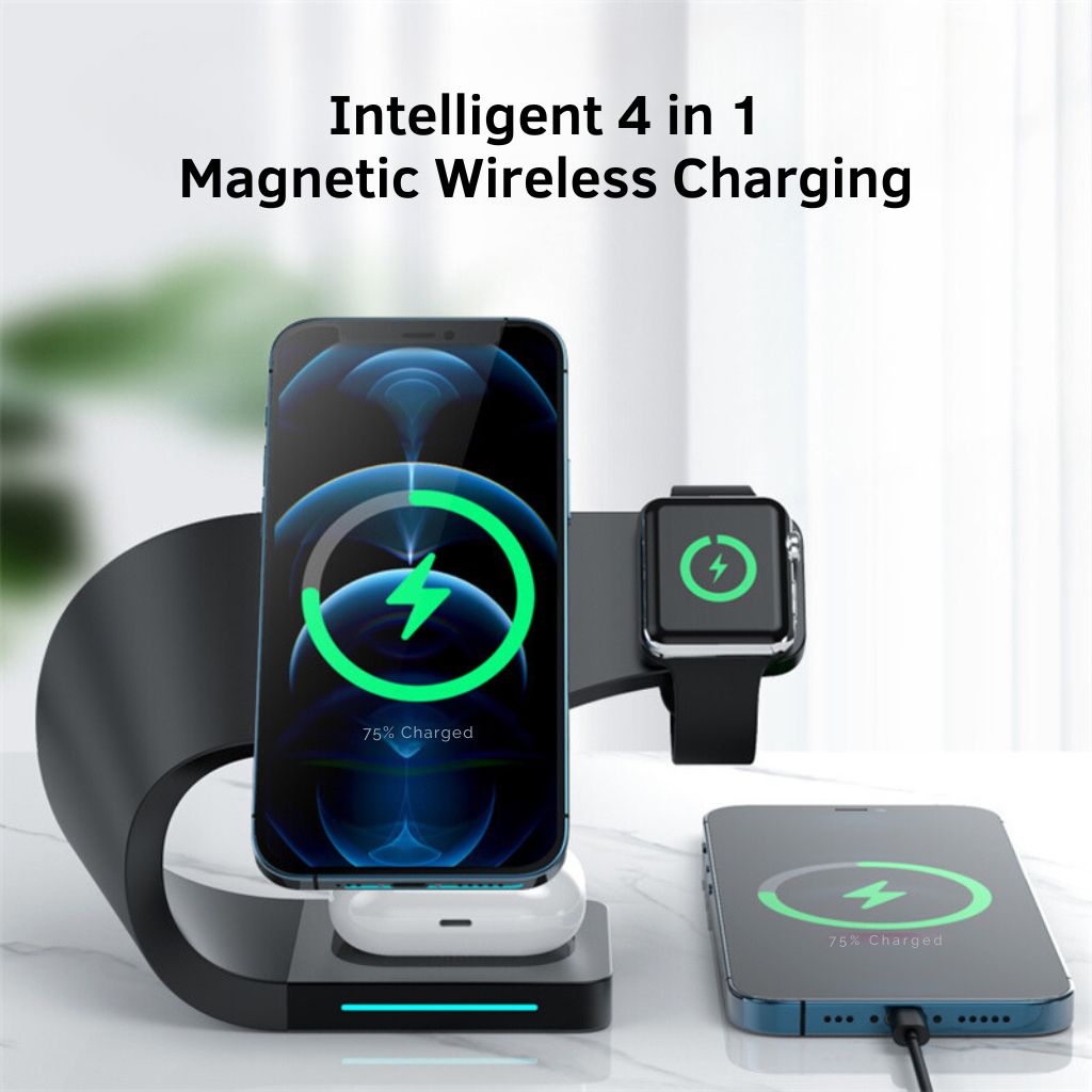 4-in-1 15W MagSafe Fast Wireless Charger for Apple iPhone