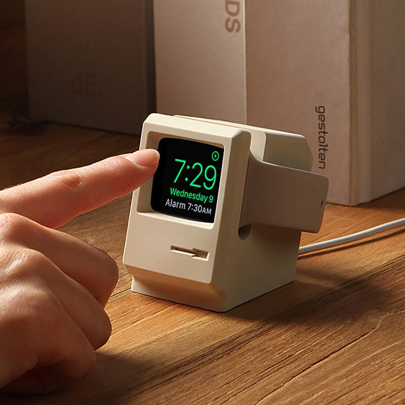 Silicone Apple Watch Charging Dock - Macintosh Retro Take