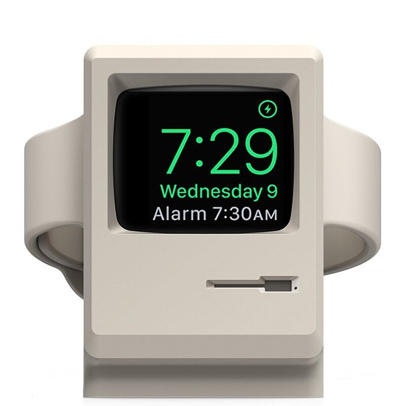 Silicone Apple Watch Charging Dock - Macintosh Retro Take
