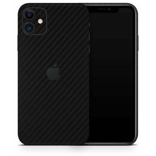 Carbon Fibre iPhone 11 Skin Vinyl Wrap - Black - Ospeka Straps