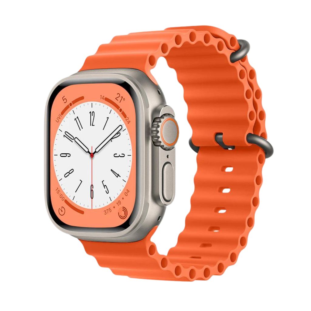 Orange strap apple on sale watch