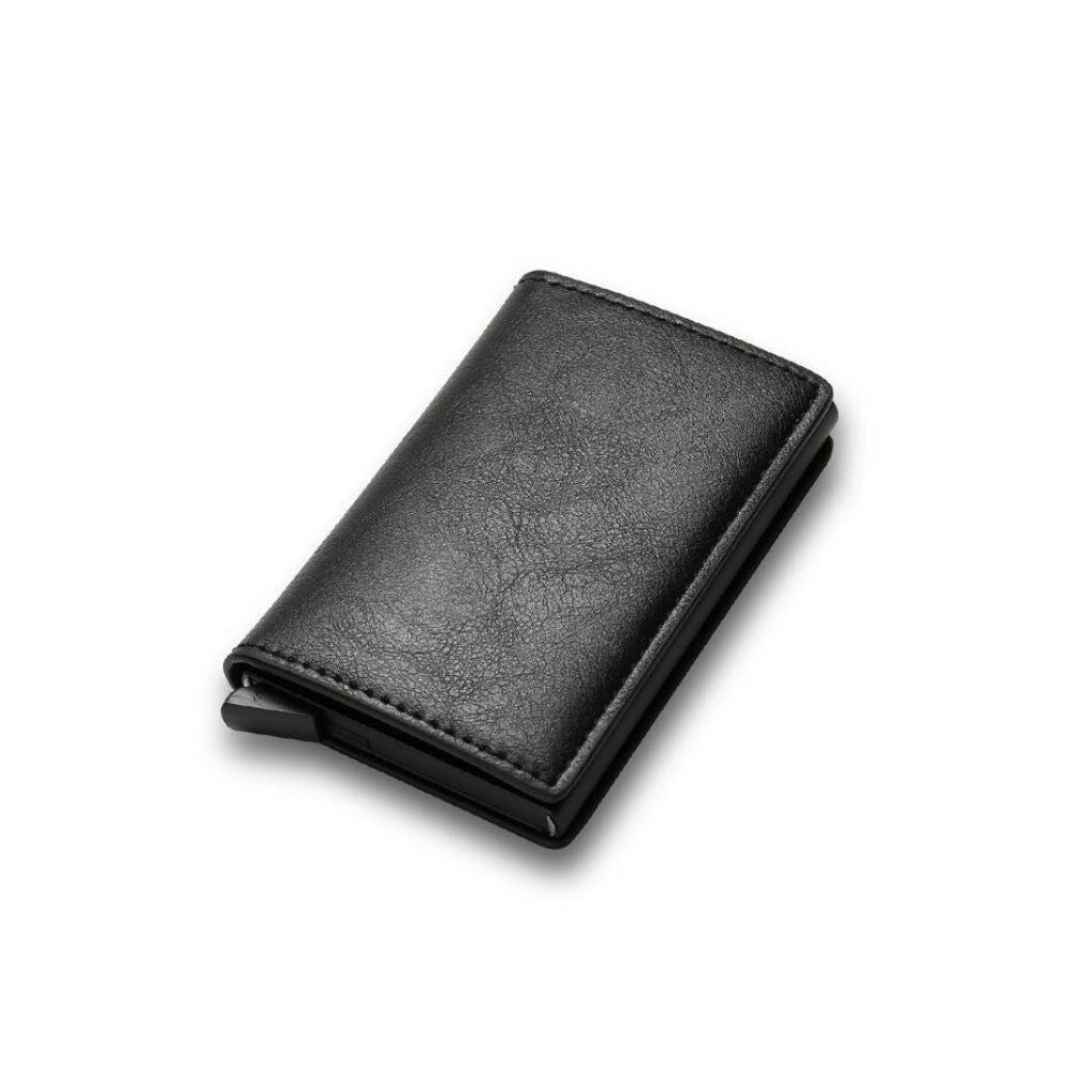 Slim RFID Safe Metal Wallet for men with AirTag Pocket